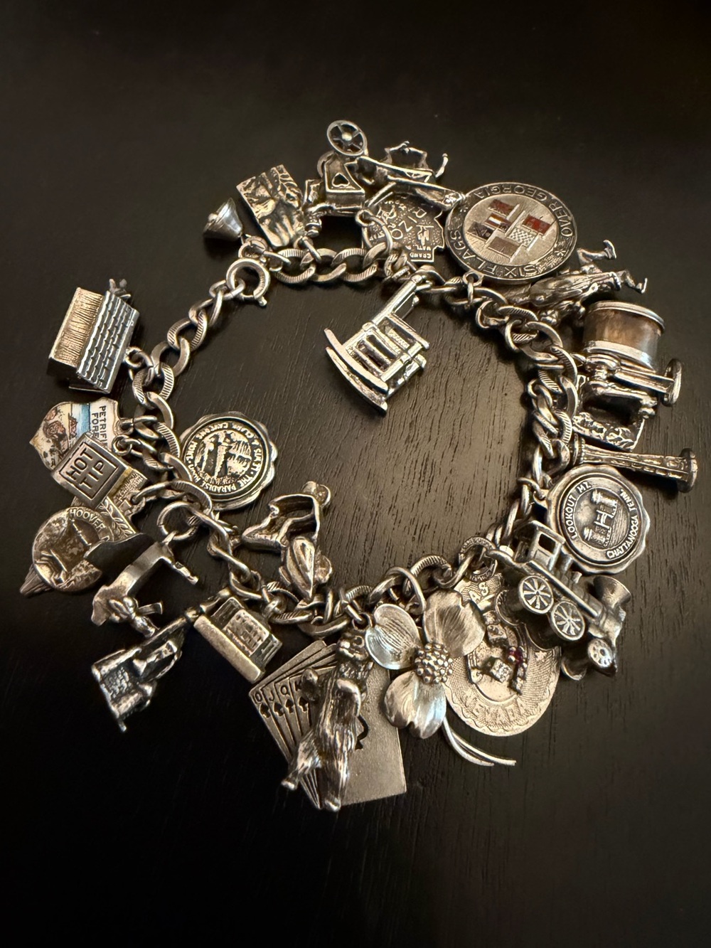 Sterling Silver Charm Bracelet in Silver - Classic Women Accessories